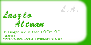 laszlo altman business card